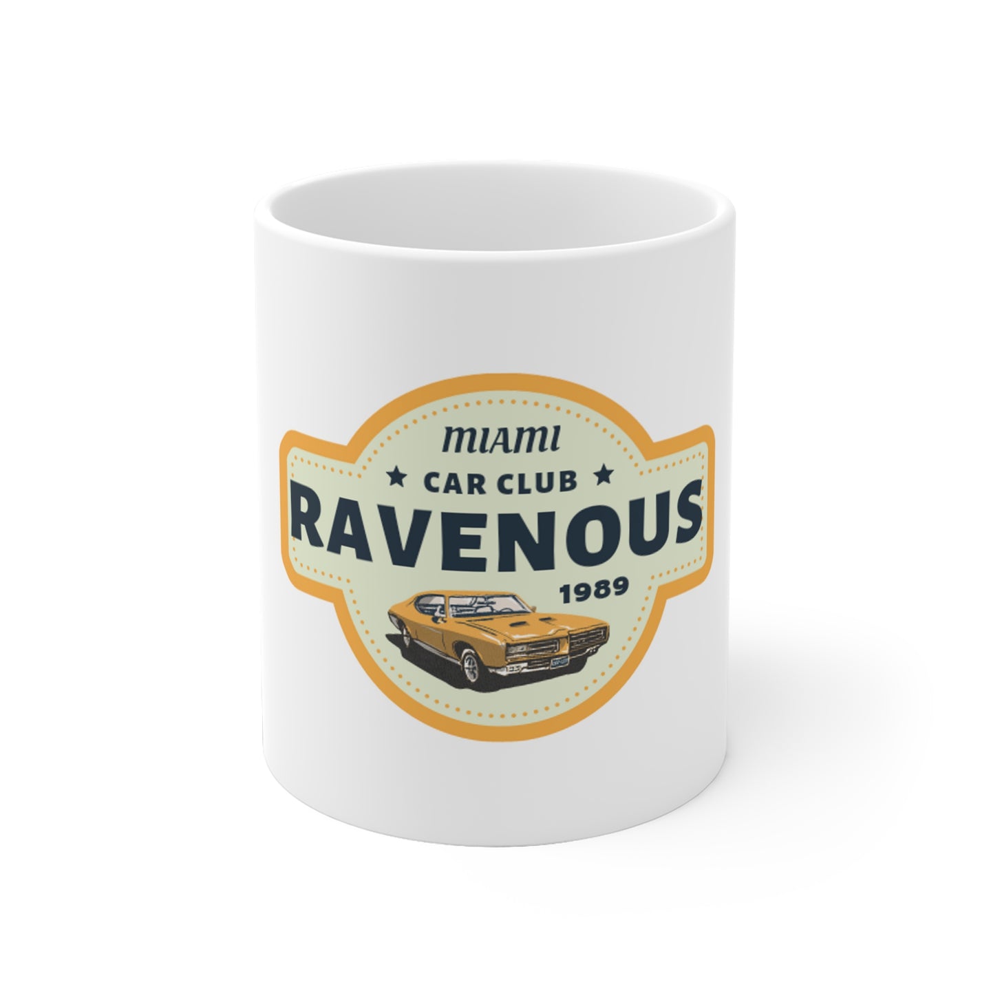 Muscle Car Club White Ceramic Mug