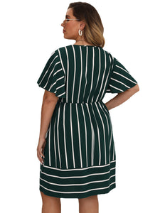 Summer plus Size Striped Loose Dress