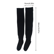 Load image into Gallery viewer, Women Stockings Plus Size Ribbed Knit Stripe Long Socks Warmer Thicken For Lady Girls Over The Knee Socks Thin Leg Knee-high
