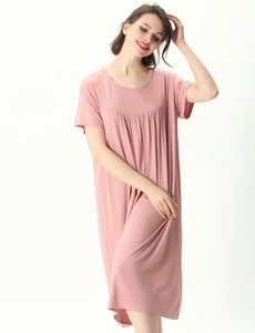 4XL-7XL Modal Cotton Women‘s Nightgowns Oversize Plus Size Sleepwear Casual Short Sleeve Summer 110 Kg Wear Home Night Dress