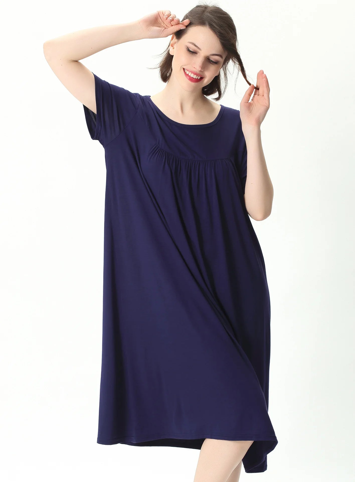 4XL-7XL Modal Cotton Women‘s Nightgowns Oversize Plus Size Sleepwear Casual Short Sleeve Summer 110 Kg Wear Home Night Dress