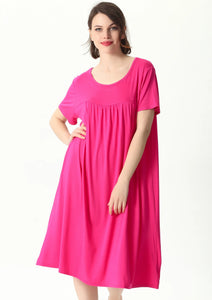 4XL-7XL Modal Cotton Women‘s Nightgowns Oversize Plus Size Sleepwear Casual Short Sleeve Summer 110 Kg Wear Home Night Dress