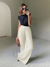 Load image into Gallery viewer, Mnealways18 Beige Pleated Wide Leg Pants Womens Pants Fashion 2022 Casual Loose Trousers Office Lady Elegant Long Palazzo Pants
