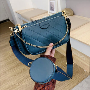 Wild Messenger Shoulder Bags Female Fashion Letter Flap Plaid Chains Zipper Women's Handbags Casual Crossbody Bags Ladies Totes