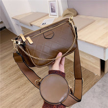 Load image into Gallery viewer, Wild Messenger Shoulder Bags Female Fashion Letter Flap Plaid Chains Zipper Women&#39;s Handbags Casual Crossbody Bags Ladies Totes
